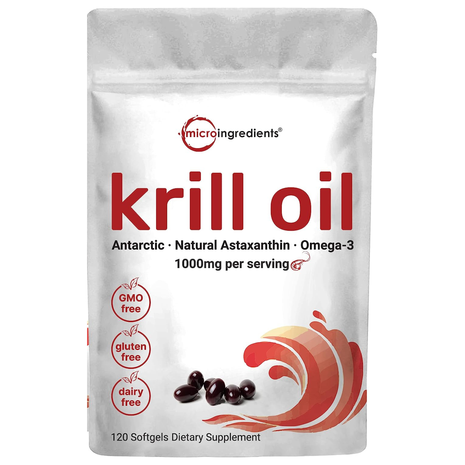 KRILL OIL ANTARCTIC 1000 MG CON EPA 120 MG Y DHA 80 MG 120 CAPSULAS BLANDAS SIN GMO MICROINGREDIENTS