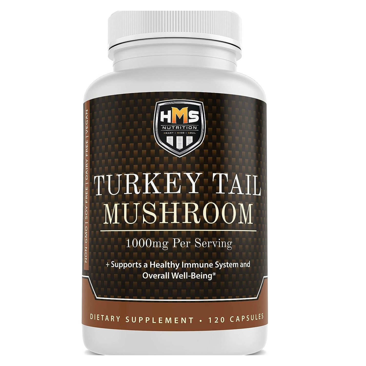 TURKEY TAIL HONGO COLA DE PAVO 1000 MG 120 CAPSULAS HMS NUTRITION