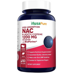 NAC ACETILCISTEINA 1200 MG 180 CAPSULAS NUSAPURE