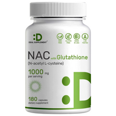 NAC  ACETILCISTEINA CON GLUTATION 1,000 MG 180 CAPSULAS  DEAL