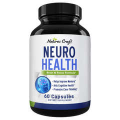 NEURO HEALTH  1003 MG (VITAMINA A 122 MCG CON VITAMINA B6 12 MG Y VITAMINA C 125 MG) 90 CAPSULAS NATURES CRAFT