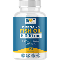 FISH OIL OMEGA 3  6,000 MG CON EPA 1800 MG Y DHA 2400 MG 150 CAPSULAS BLANDAS MOMNUTRIX