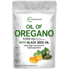 ACEITE DE OREGANO MICROINGREDIENTS 6,000 MG 300 CAPSULAS BLANDAS SIN GMO