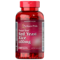 RED YEAST RICE ARROZ DE LEVADURA ROJA 600 MG 240 CAPSULAS SIN GMO PURITANS PRIDE