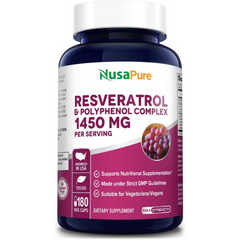 RESVERATROL CON POLIFENOL COMPLEX 1450 MG 180 CAPSULAS NUSAPURE