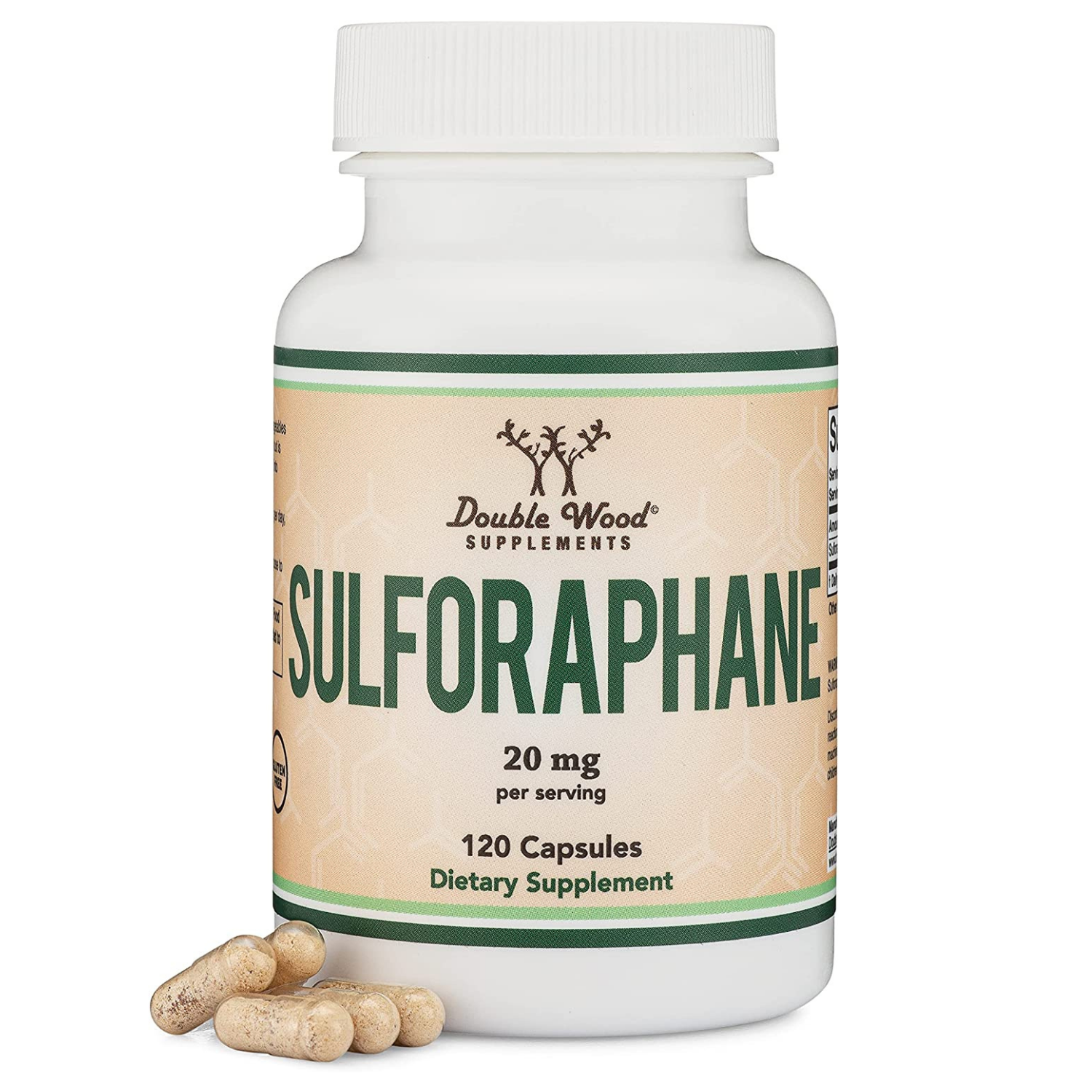 SULFORAFANO DOUBLE WOOD 20 MG 120 CAPSULAS