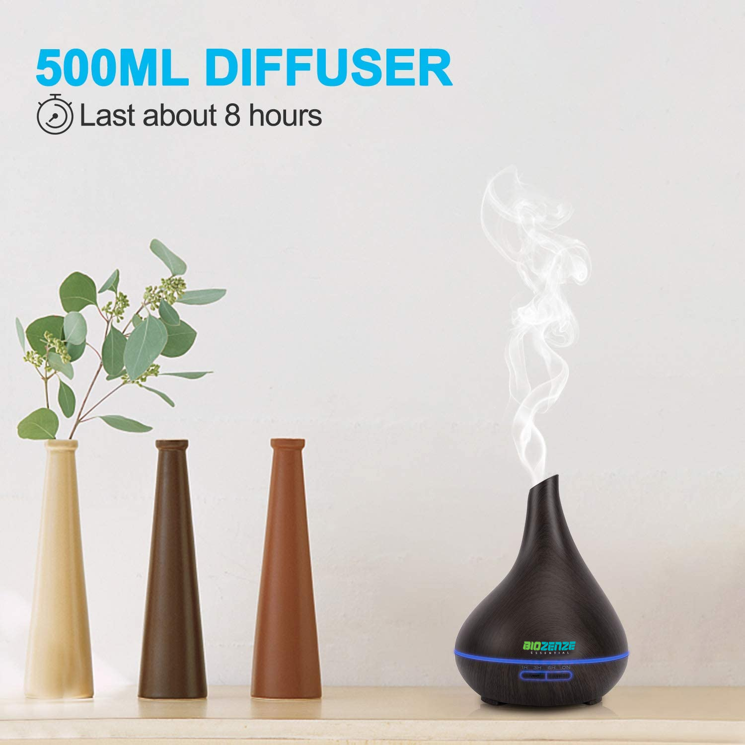 Humificador Difusor Biozenze 907 De Aromas & Aceites Esenciales 7 Colores
