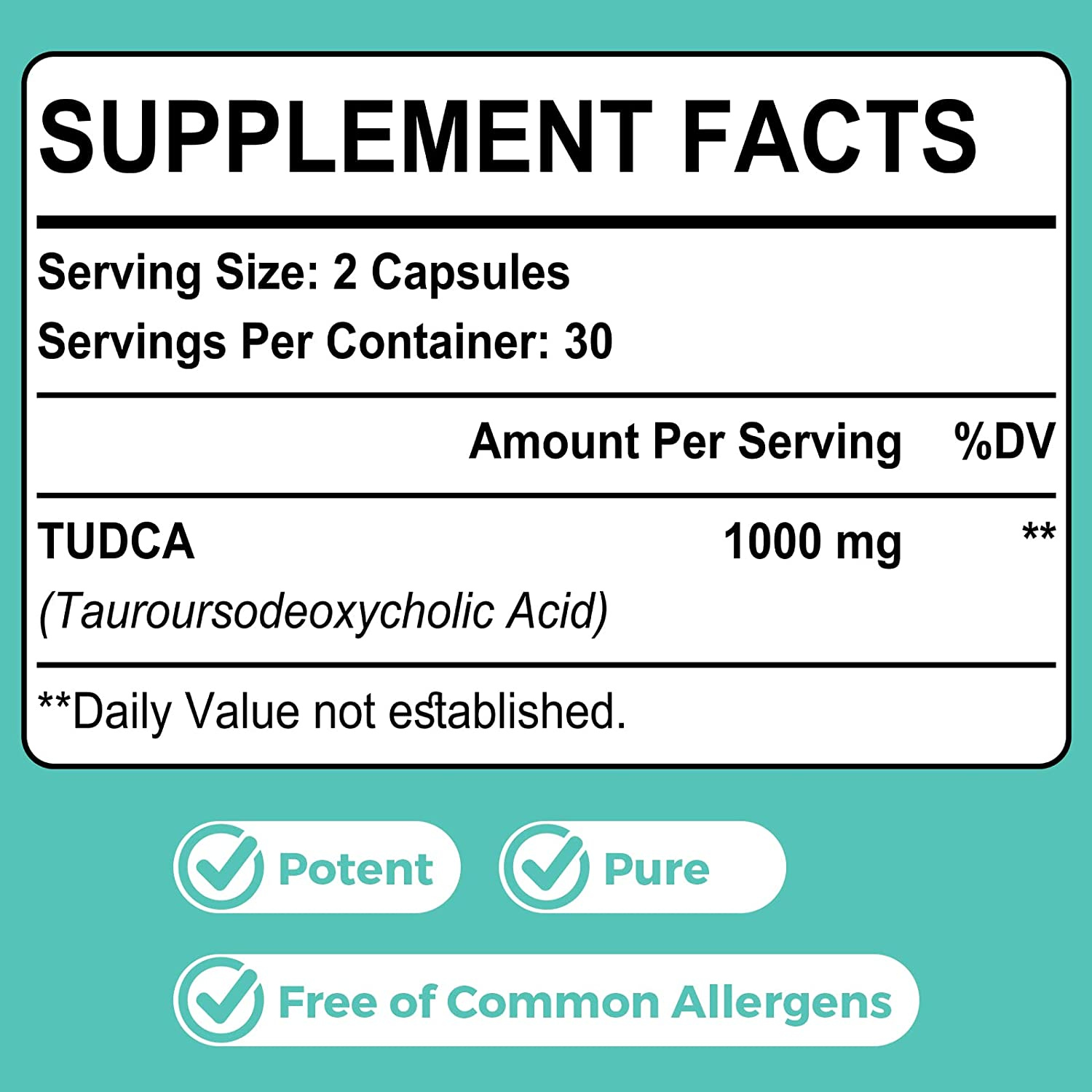 TUDCA SALES BILIARES 1,000 MG 60 CAPSULAS VEGANO KAYSEARI