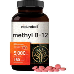 VITAMINA B12 METIL SUBLINGUAL 5000 MCG 180 TABLETAS NATUREBELL