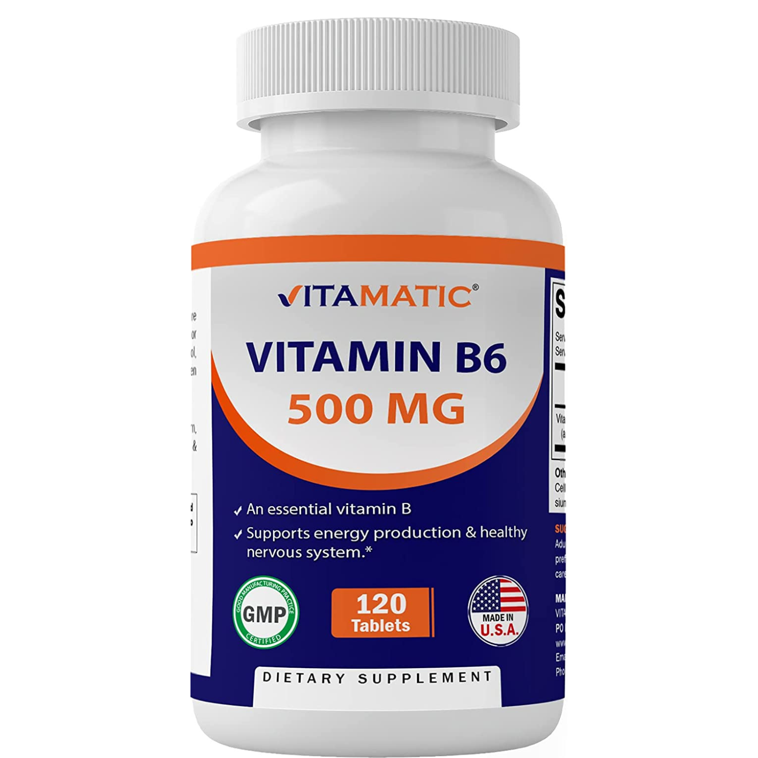 VITAMINA B6  500 MG 120 TABLETAS VITAMATIC