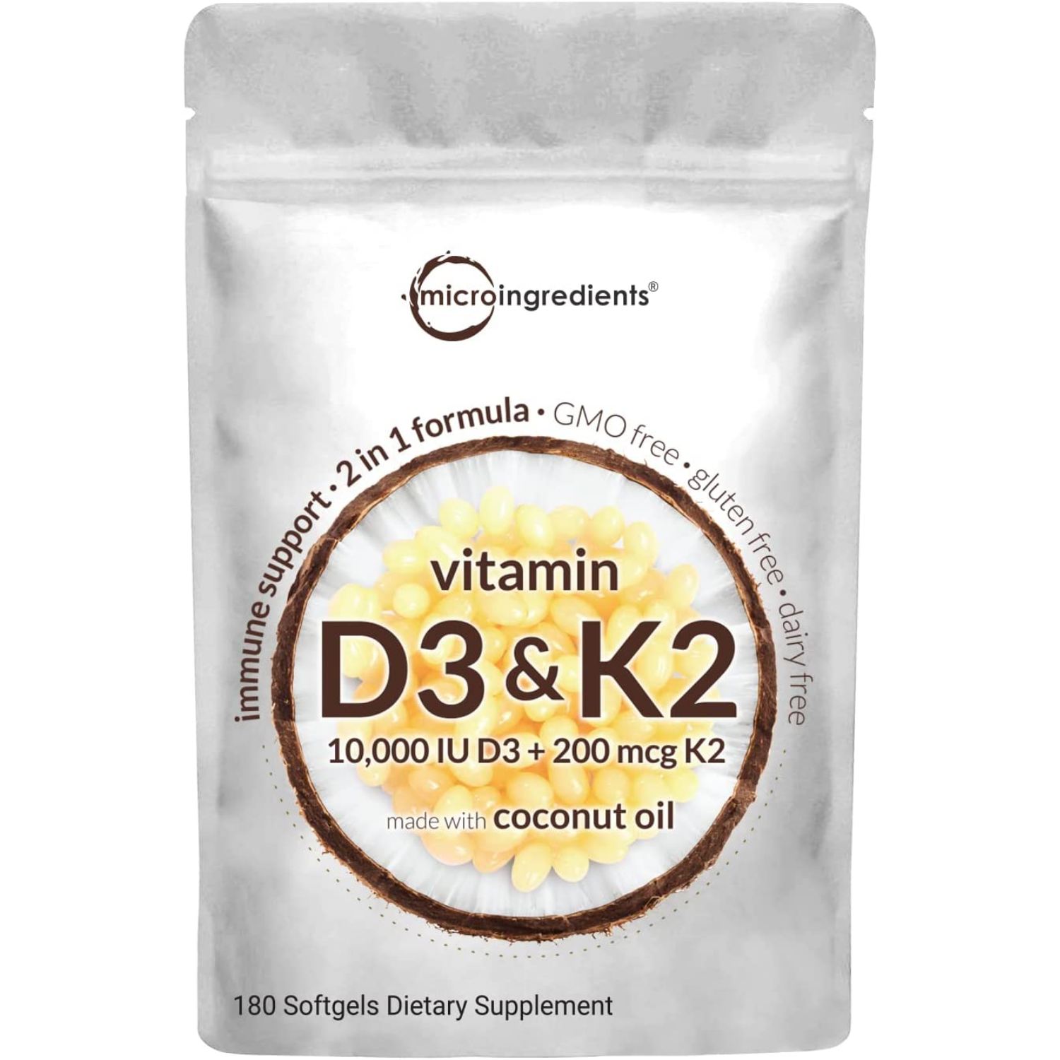 VITAMINA D3 K2 10000 IU 180 CAPSULAS BLANDAS MICROINGREDIENTS