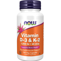 VITAMINA D3 K2 1,000 IU 120 CAPSULAS  NOW