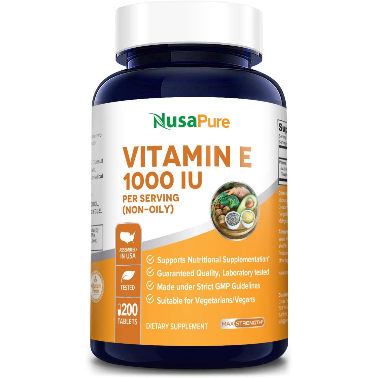 VITAMINA E  1000 IU 200 TABLETAS NUSAPURE