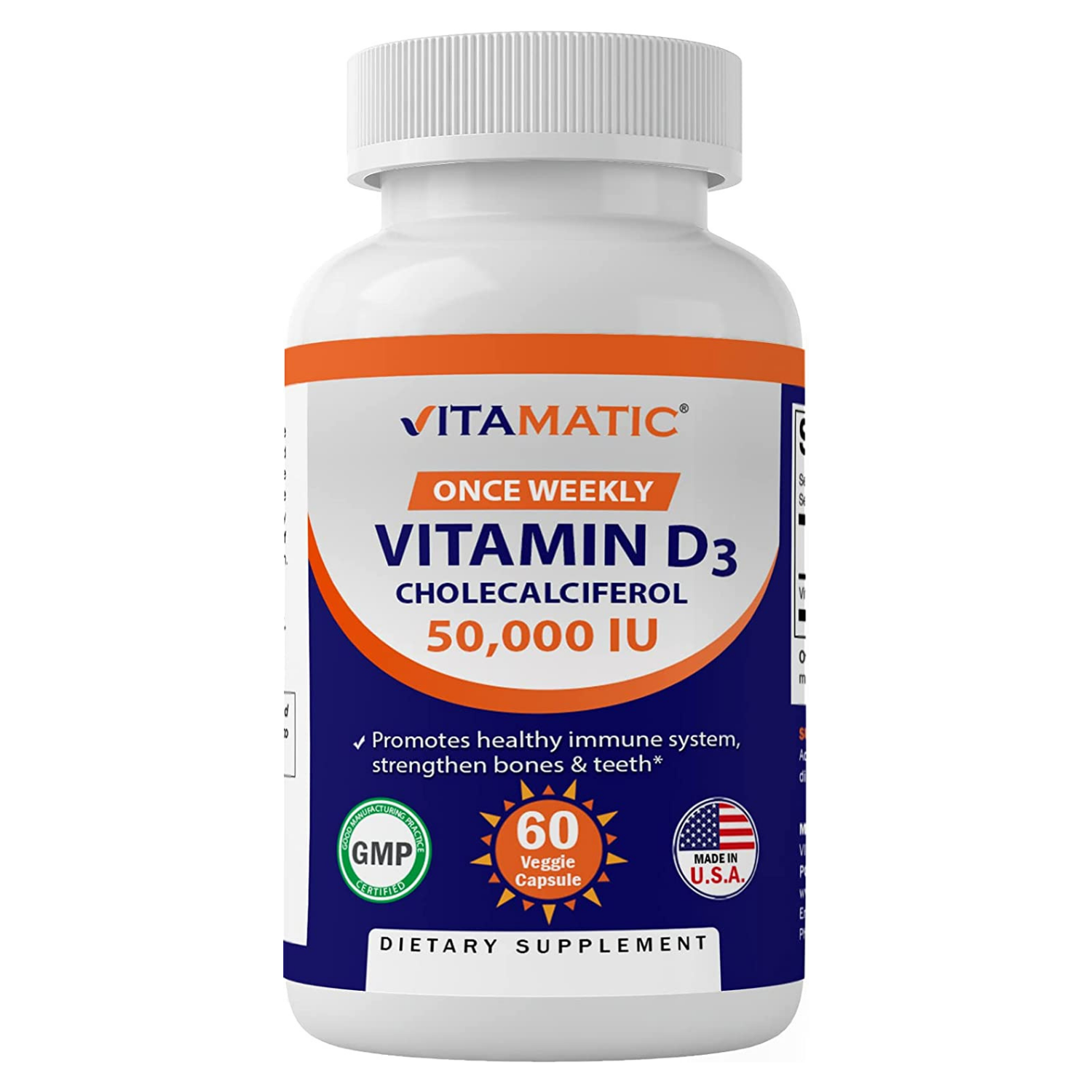 VITAMINA D3 COLECALCIFEROL 50,000 IU 60 CAPSULAS VITAMATIC