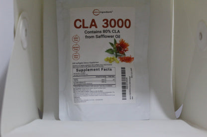 CLA ÁCIDO LINOLEICO CONJUGADO 3000 MG 300 CAPSULAS BLANDAS SIN GMO MICROINGREDIENTS