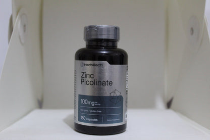 ZINC PICOLINATE PICOLINATO DE ZINC 100 MG 180 CAPSULAS SIN GMO HORBAACH