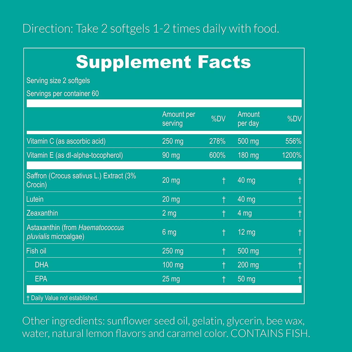 AREDS 2 PLUS 763 MG + VITAMINA C + VITAMINA E  120 CAPSULAS BLANDAS UPNOURISH