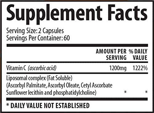 VITAMINA C LIPOSOMAL 1,200 MG 120 CAPSULAS I BODY