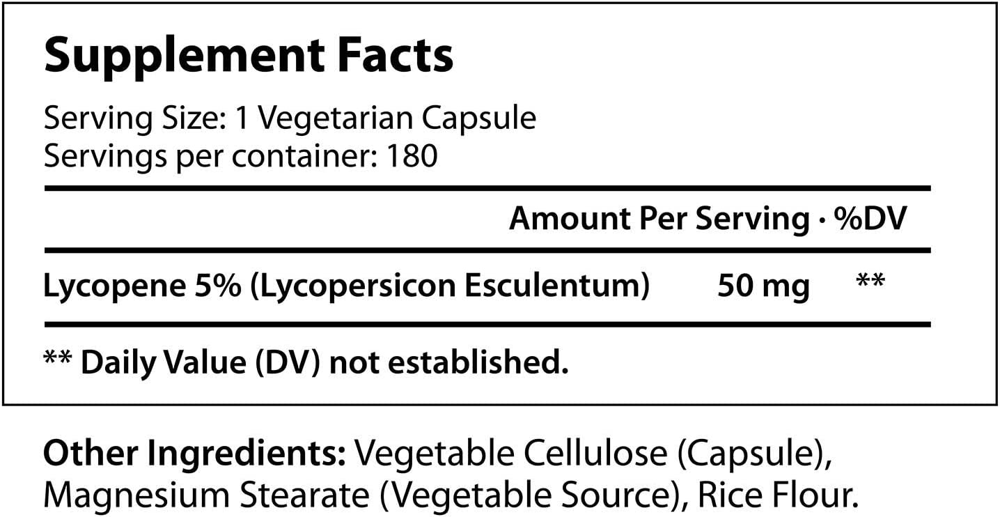 LICOPENO 50 MG 180 CAPSULAS VEGETALES LONGLIFENUTRI