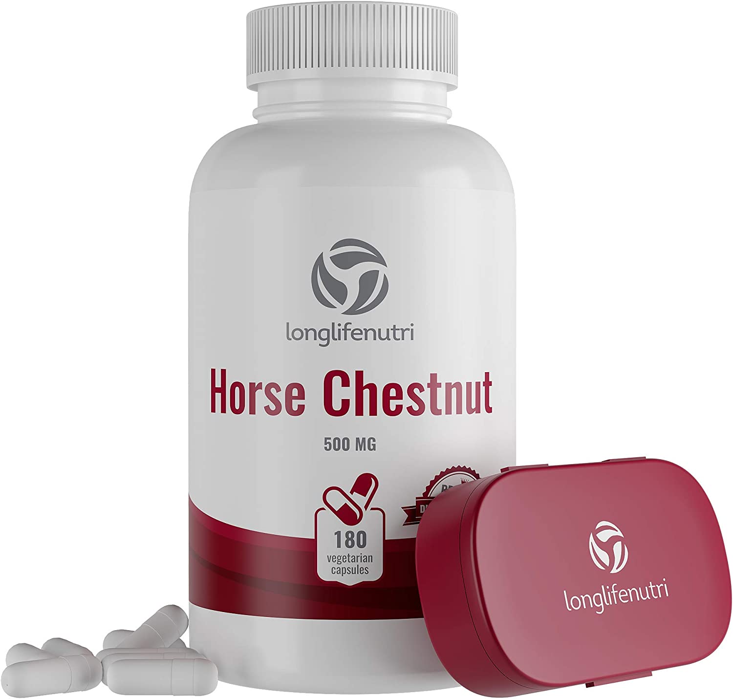 CASTAÑO DE INDIAS 500 MG HORSE CHESNUT 180 CAPSULAS VEGANO LONGLIFENUTRI