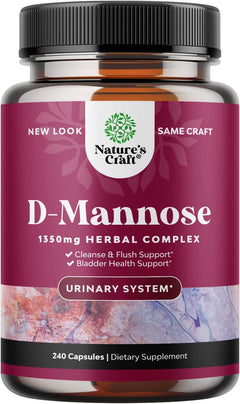 D MANOSA CON CRANBERRY Y DIENTE DE LEON 1,350 MG 240 CAPSULAS NATURE´S CRAFT